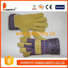 Pig Split Leather Working Gloves with Safety Cuff